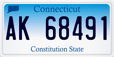 CT license plate AK68491