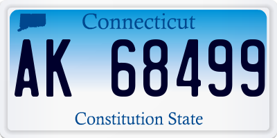 CT license plate AK68499