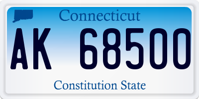 CT license plate AK68500
