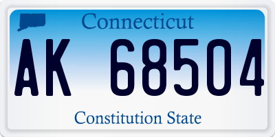 CT license plate AK68504