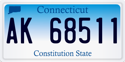 CT license plate AK68511