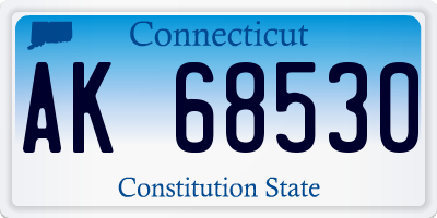 CT license plate AK68530