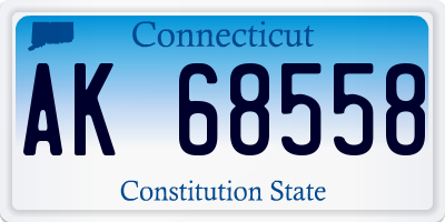 CT license plate AK68558