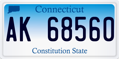 CT license plate AK68560