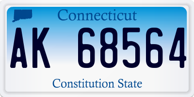 CT license plate AK68564
