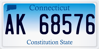 CT license plate AK68576