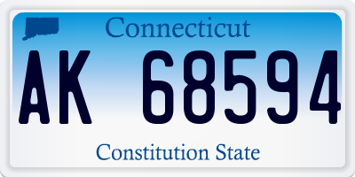 CT license plate AK68594