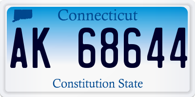 CT license plate AK68644
