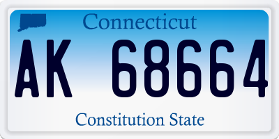 CT license plate AK68664