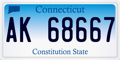 CT license plate AK68667