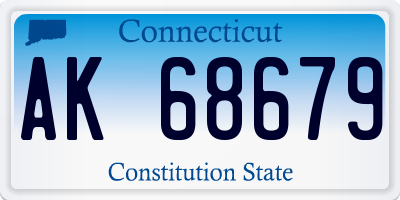 CT license plate AK68679