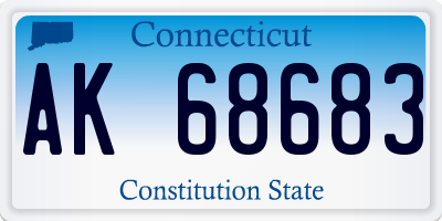 CT license plate AK68683