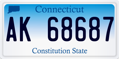 CT license plate AK68687