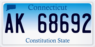 CT license plate AK68692