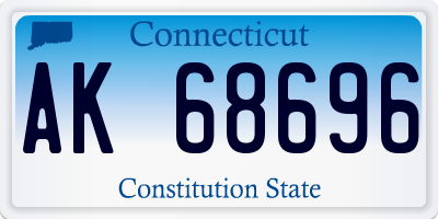 CT license plate AK68696