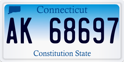 CT license plate AK68697