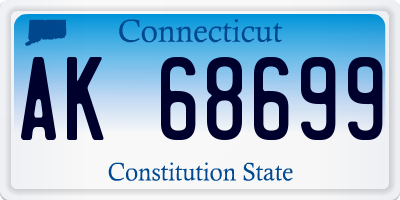 CT license plate AK68699