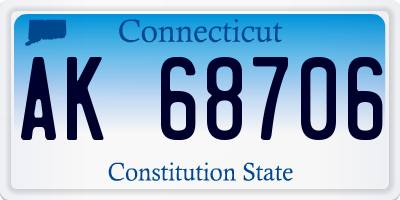 CT license plate AK68706