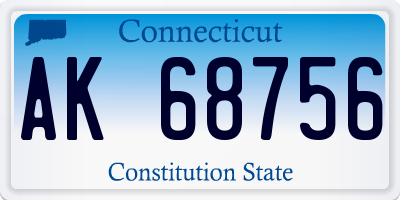 CT license plate AK68756