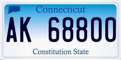 CT license plate AK68800