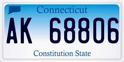 CT license plate AK68806