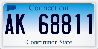 CT license plate AK68811