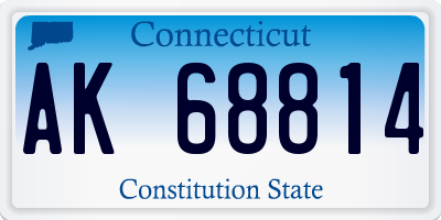 CT license plate AK68814