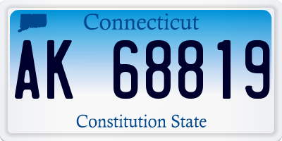 CT license plate AK68819