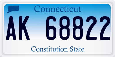 CT license plate AK68822