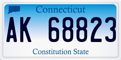 CT license plate AK68823