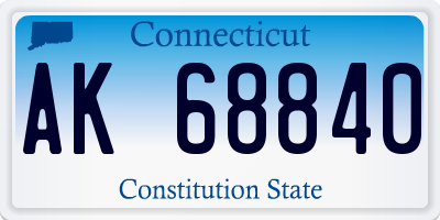 CT license plate AK68840