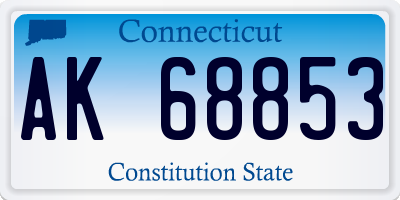 CT license plate AK68853