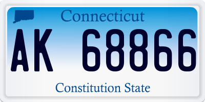 CT license plate AK68866