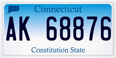 CT license plate AK68876