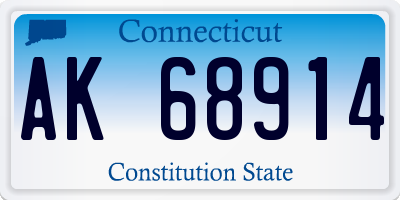 CT license plate AK68914