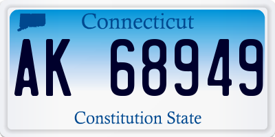 CT license plate AK68949