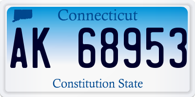 CT license plate AK68953