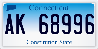 CT license plate AK68996