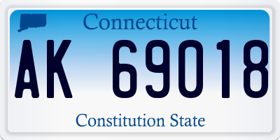 CT license plate AK69018