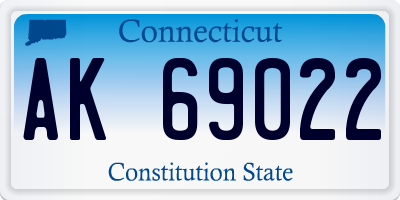 CT license plate AK69022