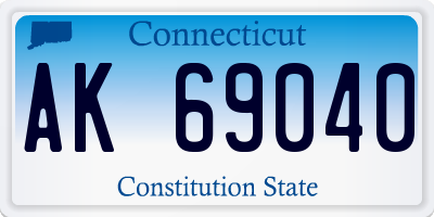 CT license plate AK69040