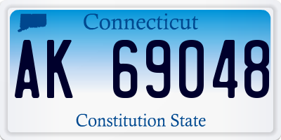 CT license plate AK69048