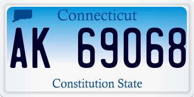 CT license plate AK69068