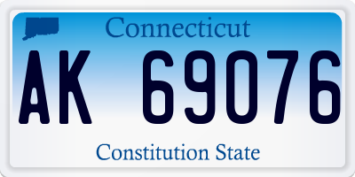 CT license plate AK69076