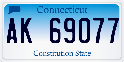 CT license plate AK69077