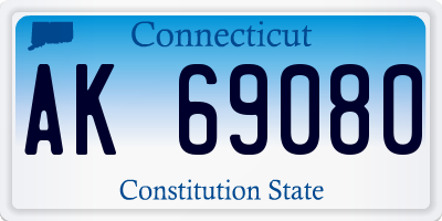CT license plate AK69080