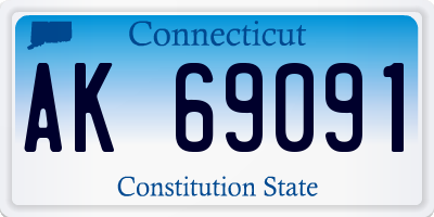 CT license plate AK69091