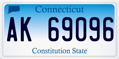 CT license plate AK69096