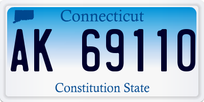 CT license plate AK69110