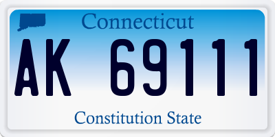 CT license plate AK69111
